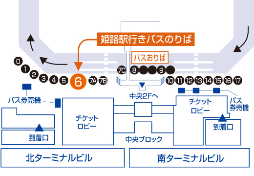 大阪空港 バス停マップ