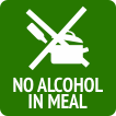 no alcohol in meal